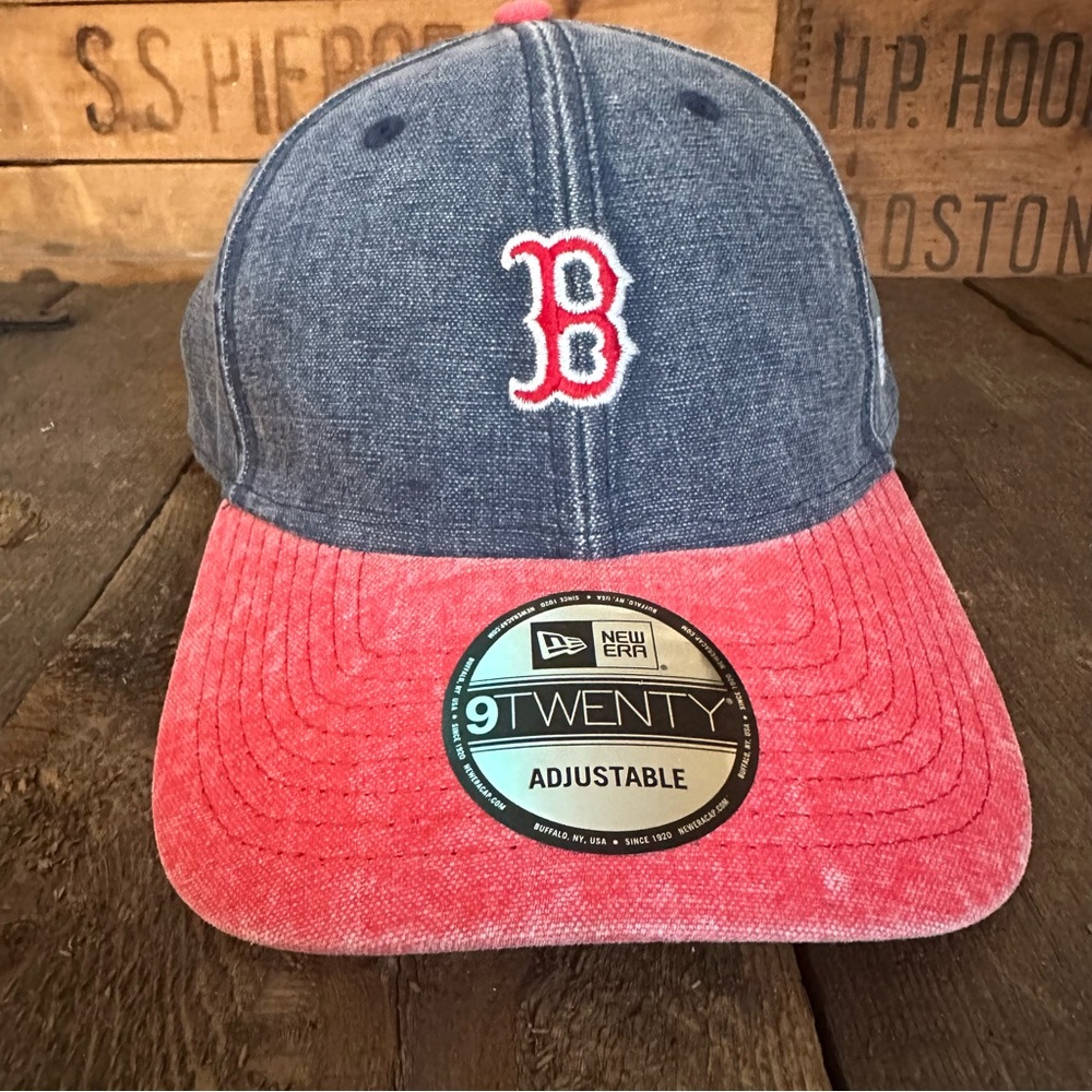New Era Mini B Boston Red Sox Cotton Blue and Red Denim adjustable Baseball Cap
